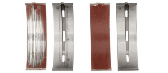 Competitor bearing journals vs. AMSOIL Signature Series-protected journals