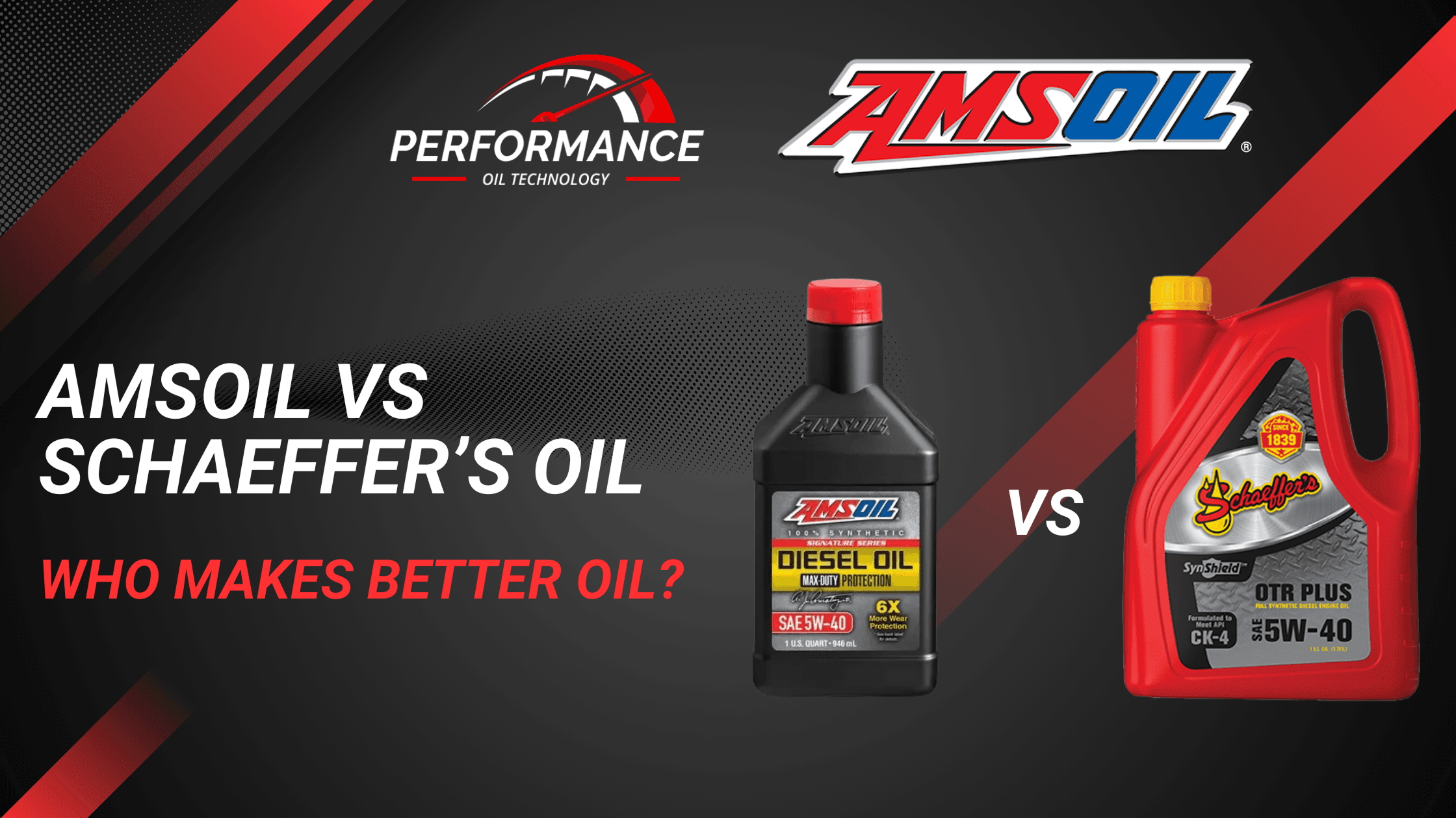 AMSOIL vs. Schaeffer's Oil: Which is the best diesel engine oil?